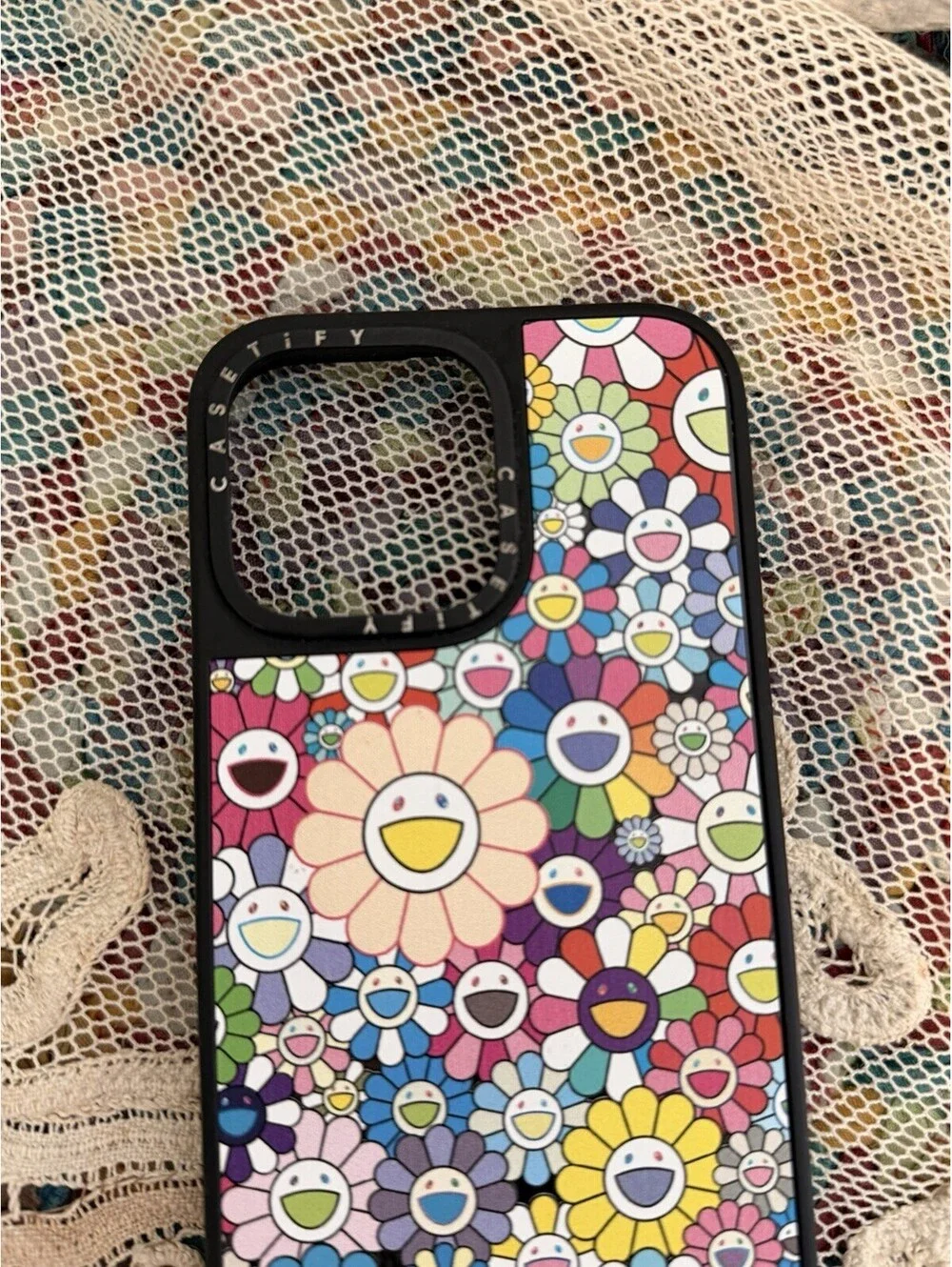 CASETiFY Takashi Murakami Smiling Flower iPhone 16 Pro Max MagSafe Case Colorful